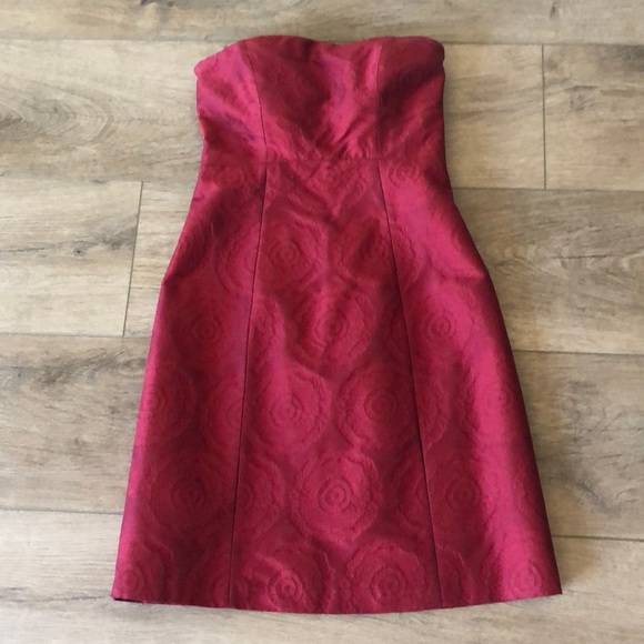 Theory red strapless dress - Picture 2 of 5